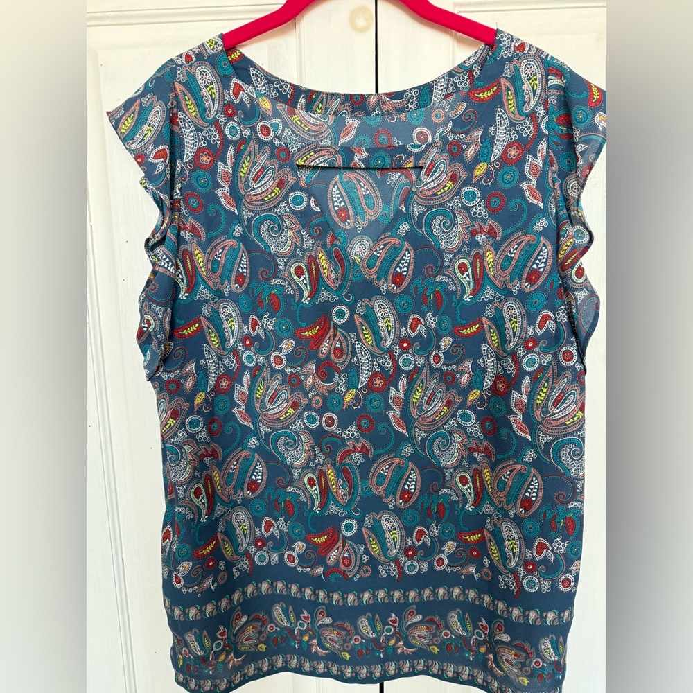 LOFT Multicolor Paisley Blouse